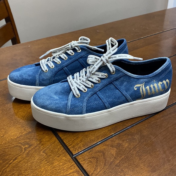 Juicy Couture denim platform shoes size 8.5